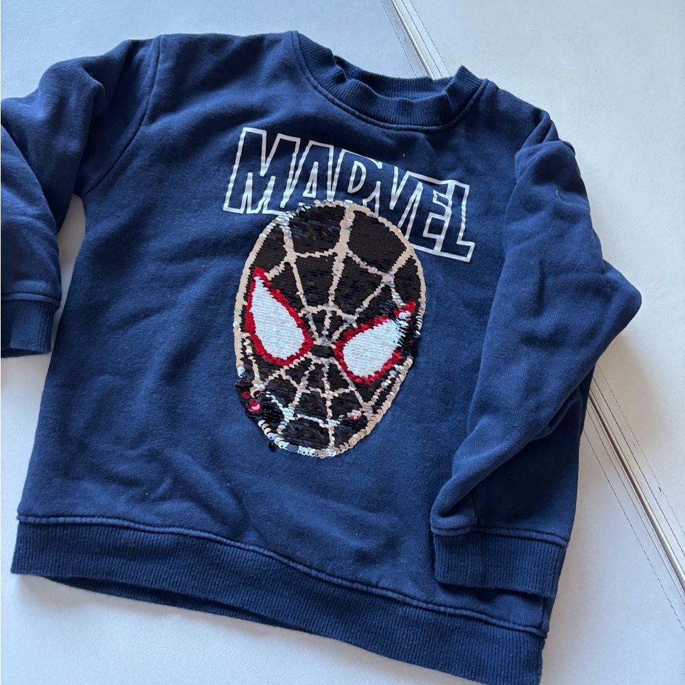 Spider-man reversible sequin-motif sweatshirt